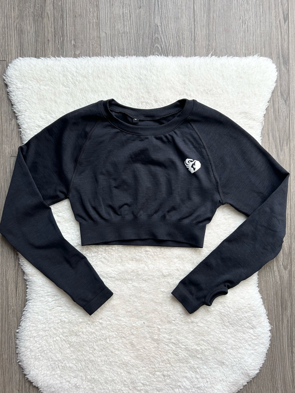Women’s Best Cropped Black Long Sleeve Athletic Top